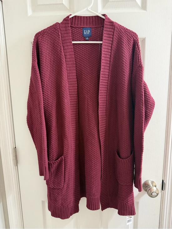 GAP Sweaters - GAP Women's Open-Front Maroon Cardigan Sweater New Tags Medium M